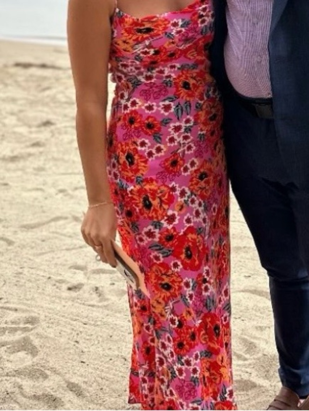 Pink Floral Slip Dress